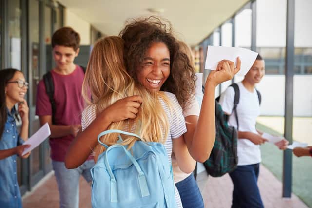 A level results will soon be revealed in England, however hugging your school mates will have to wait until the one metre social distancing measures are eased. (Shutterstock)